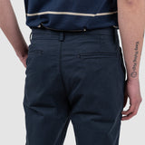 Pantaloni bărbați slim fit bumbac elastic bleumarin