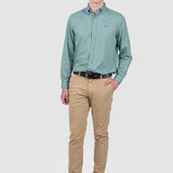 Pantaloni bărbați slim fit bumbac elastic camel