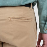 Pantaloni bărbați slim fit bumbac elastic camel