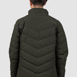 Geacă bărbați matlasată cu guler înalt kaki