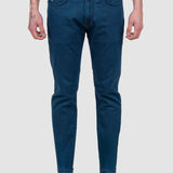 Pantaloni bărbați slim fit denim albastru