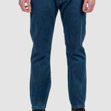 Pantaloni bărbați slim fit denim albastru mediu
