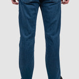 Pantaloni bărbați slim fit denim albastru mediu