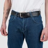 Pantaloni bărbați slim fit denim albastru mediu