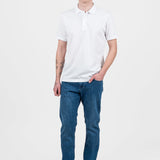 Pantaloni bărbați slim fit denim alb