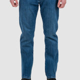 Pantaloni bărbați slim fit denim alb
