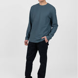 Pantaloni bărbați slim fit bumbac elastic bleumarin