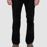 Pantaloni bărbați slim fit bumbac elastic negru