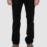 Pantaloni bărbați slim fit bumbac elastic negru