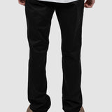 Pantaloni bărbați slim fit bumbac elastic negru