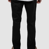 Pantaloni bărbați slim fit bumbac elastic negru