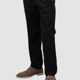 Pantaloni bărbați slim fit bumbac elastic negru