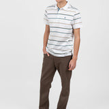 Pantalon denim bărbați regular fit maro elastic
