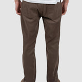 Pantalon denim bărbați regular fit maro elastic