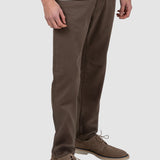 Pantalon denim bărbați regular fit maro elastic
