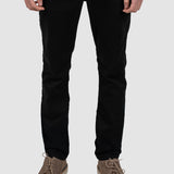 Pantalon denim bărbați slim fit negru elastic