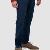 Pantalon denim bărbați regular fit bleumarin