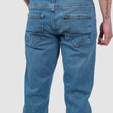Pantaloni bărbați slim fit denim albastru deschis