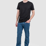 Pantaloni bărbați straight fit denim albastru