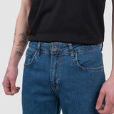 Pantaloni bărbați straight fit denim albastru