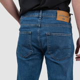 Pantaloni bărbați straight fit denim albastru