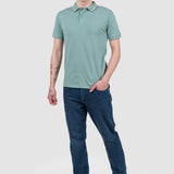 Pantaloni bărbați slim fit denim stretch albastru