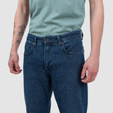 Pantaloni bărbați slim fit denim stretch albastru