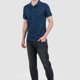 Pantaloni bărbați slim fit denim stretch gri fume