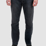 Pantaloni bărbați slim fit denim stretch gri fume