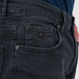 Pantaloni bărbați slim fit denim stretch gri fume