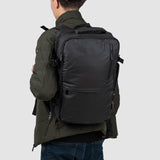 Rucsac bărbați negru cu compartimente multiple și fermoar