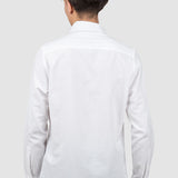 Cămașă bărbați slim fit alb mânecă lungă