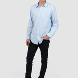 Cămașă bărbați slim fit albastru deschis