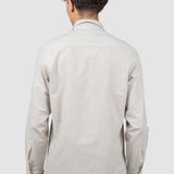 Cămașă bărbați slim fit bej mânecă lungă