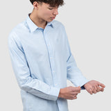 Cămașă bărbați slim fit albastru deschis