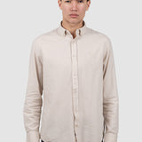 Cămașă bărbați regular fit bej guler button-down