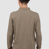 Bluză bărbați polo din bumbac, maro