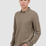 Bluză bărbați polo din bumbac, maro