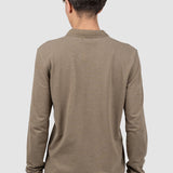 Bluză bărbați polo din bumbac, maro