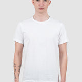 Tricou bărbați regular fit bumbac alb guler rotund