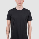 Tricou bărbați regular fit bumbac negru guler rotund