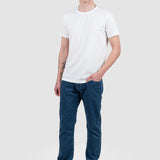 Tricou bărbați regular fit bumbac alb guler rotund