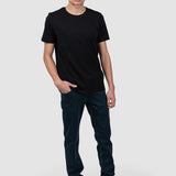 Tricou bărbați din bumbac negru regular fit