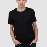 Tricou bărbați din bumbac negru regular fit