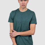 Tricou bărbați din bumbac verde regular fit