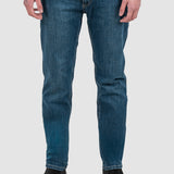 Pantaloni bărbați slim fit denim stretch albastru