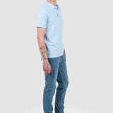 Pantaloni bărbați slim fit denim stretch albastru deschis