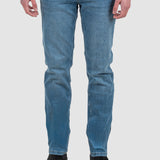 Pantaloni bărbați slim fit denim stretch albastru deschis