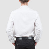 Cămașă bărbați slim fit din bumbac alb