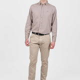 Pantaloni bărbați slim fit chino stretch bej